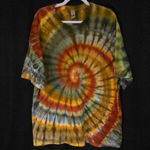 Gildan Tie-Dye T-Shirt with Earthy Tones